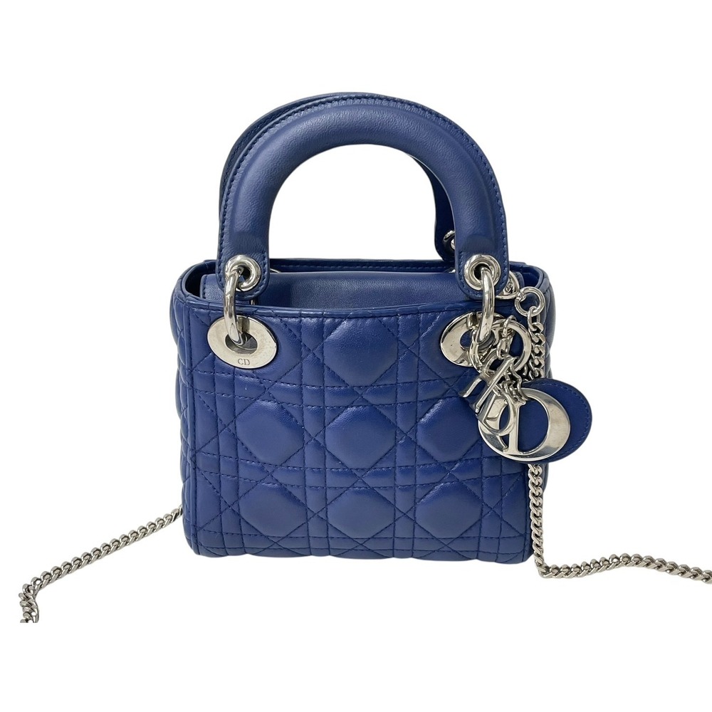 Christian Dior Lady Shoulder Bag Blue - Picture 2 of 10
